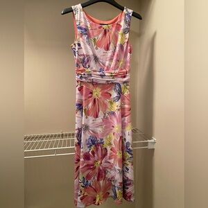 NEW Connected Apparel Pink Floral Sleeveless Dress size 8